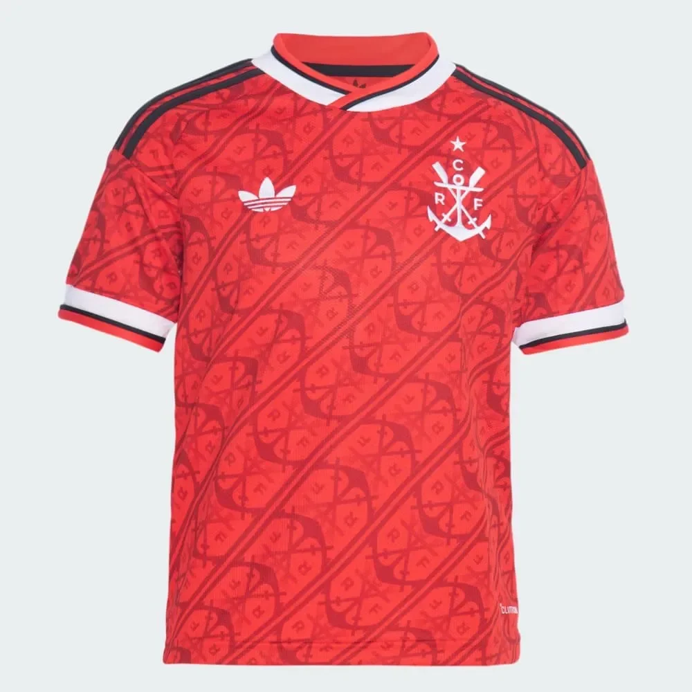 Camisa Flamengo III Adidas 26/27 Infantil Vermelho