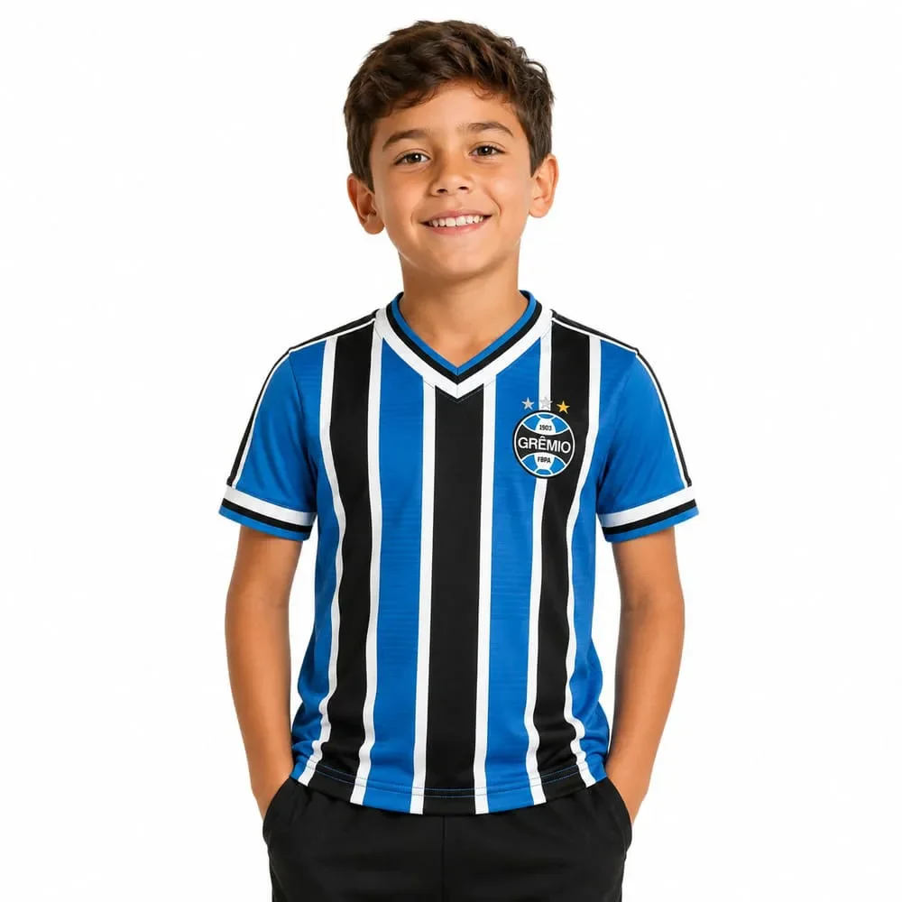 Camiseta Grêmio Lotus Tricolor Infantil Listrada