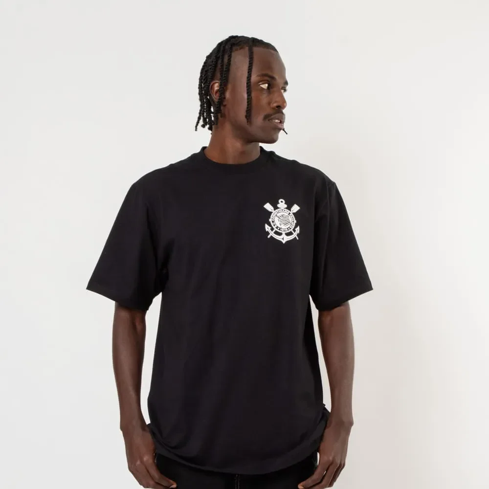 Camiseta Corinthians Surf Center Dragão São Jorge Preta