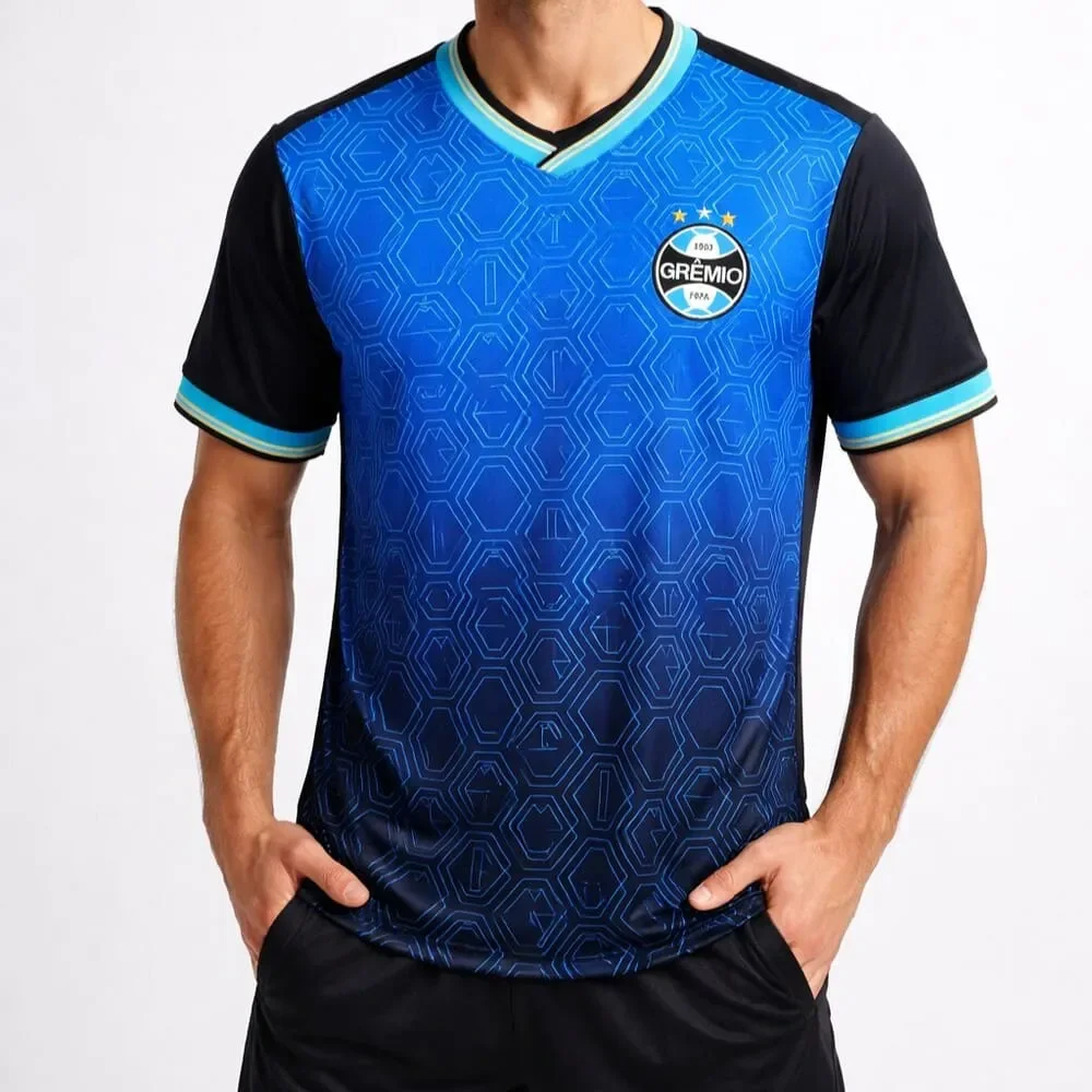 Camiseta Grêmio Betel Pré Match Azul