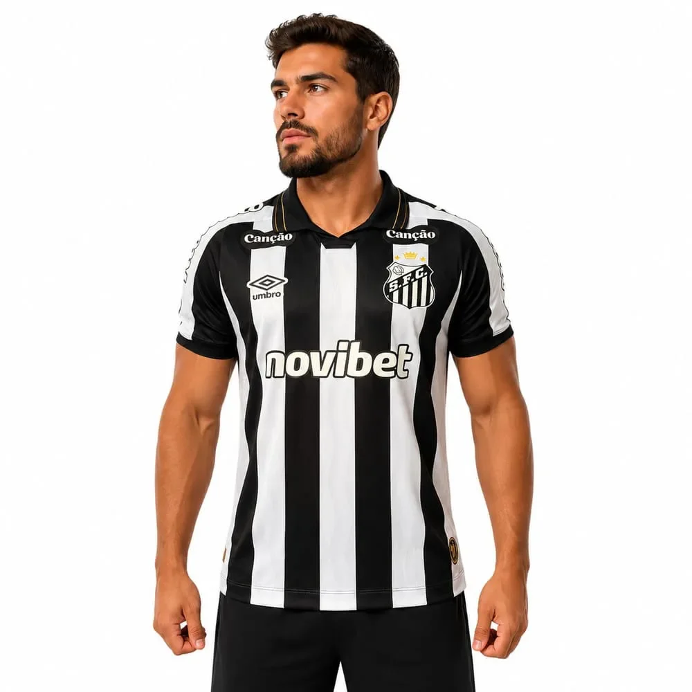 Camisa Santos II Umbro 26/27 Torcedor C/Patrocínio Listrada