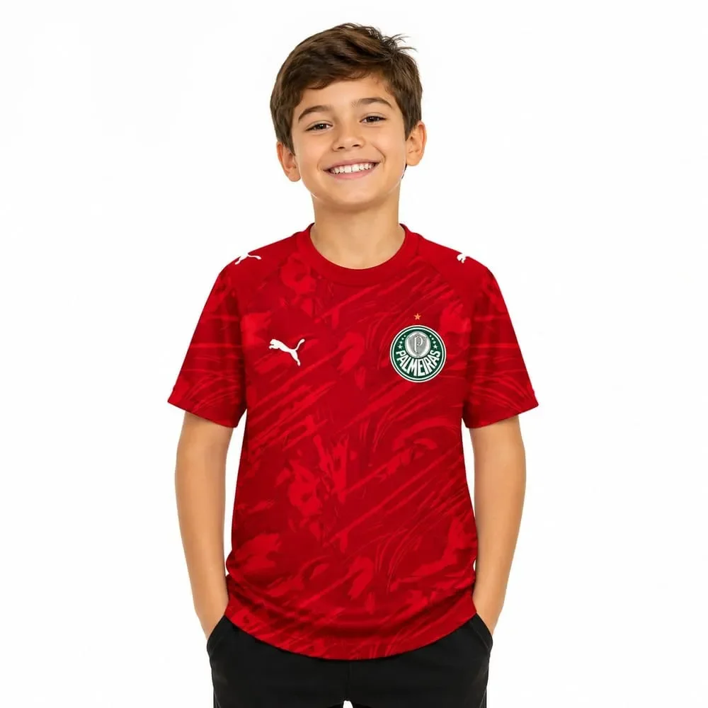 Camisa Palmeiras Goleiro I Puma 26/27 Infantil Vermelho