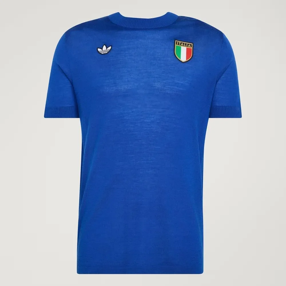Camisa Itália I 1970 Adidas Azul