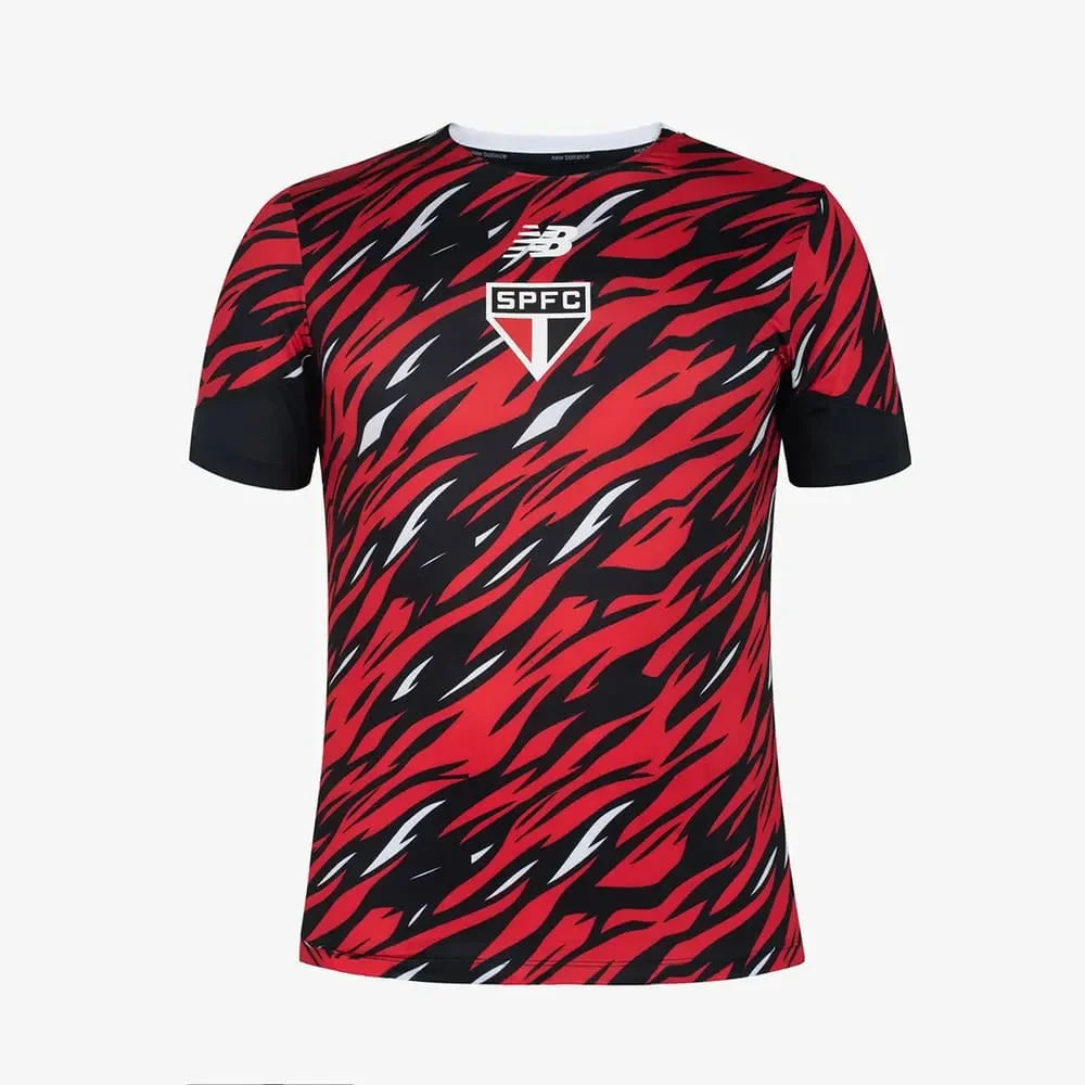 Camisa São Paulo Pré Jogo New Balance 26/27 Vermelho/Preto