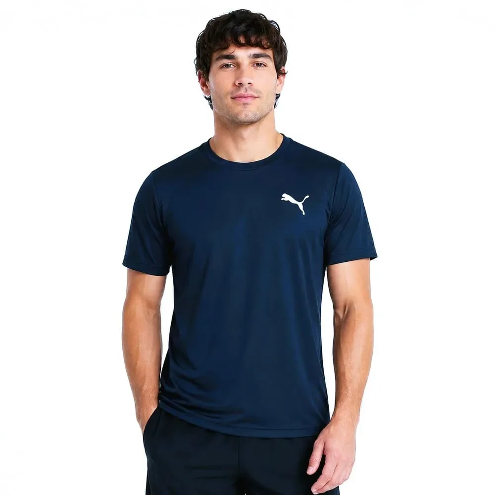 Camiseta Puma Small Logo Poly Marinho