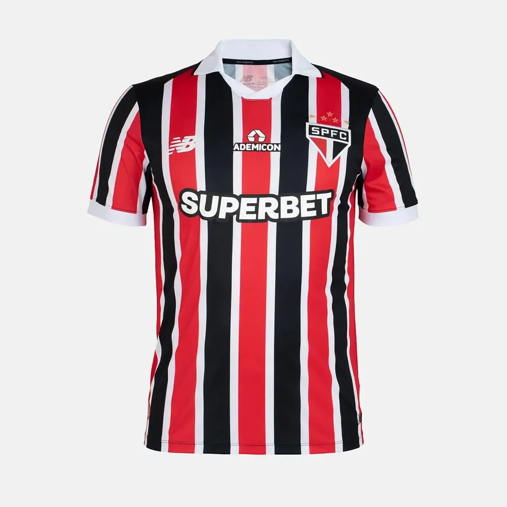 Camisa São Paulo II New Balance 26/27 Torcedor Vermelho/Branco