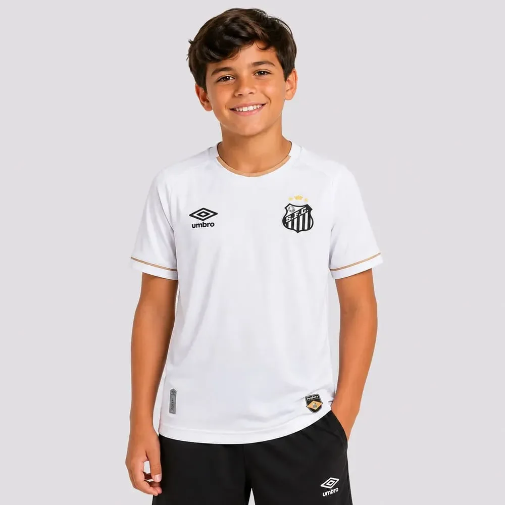 Camisa Santos I Umbro 26/27 Infantil Branca