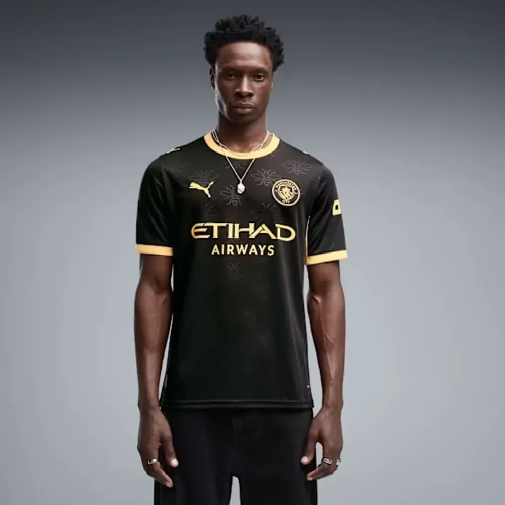 Camisa Manchester City II Puma 26/27 Preto/Amarelo