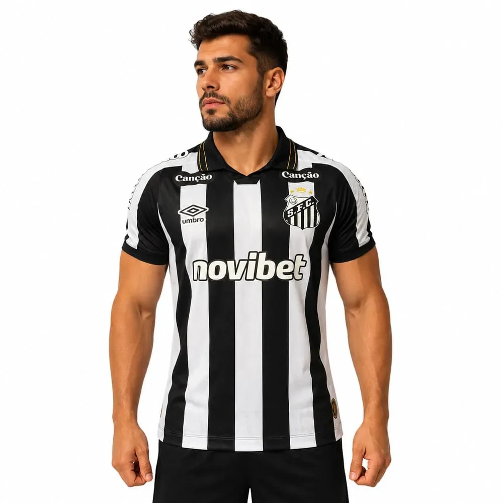 Camisa Santos II Umbro 26/27 Jogador C/Patrocínio Listrada