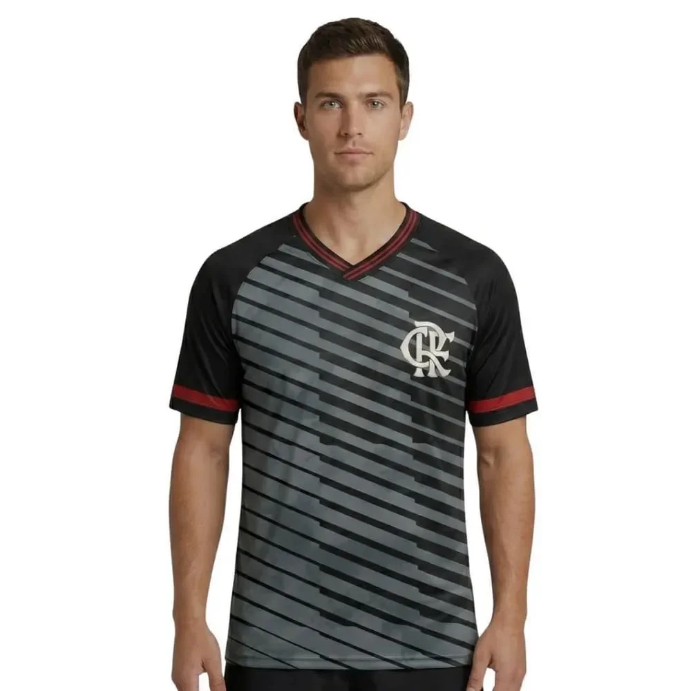 Camiseta Flamengo Betel Stripes Preto/Cinza