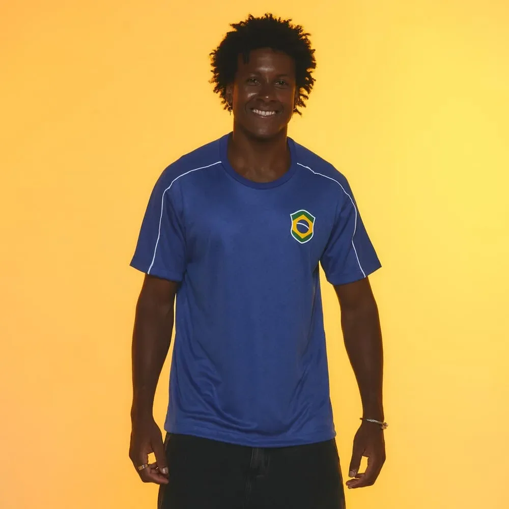 Camiseta Brasil Reflexo Azul