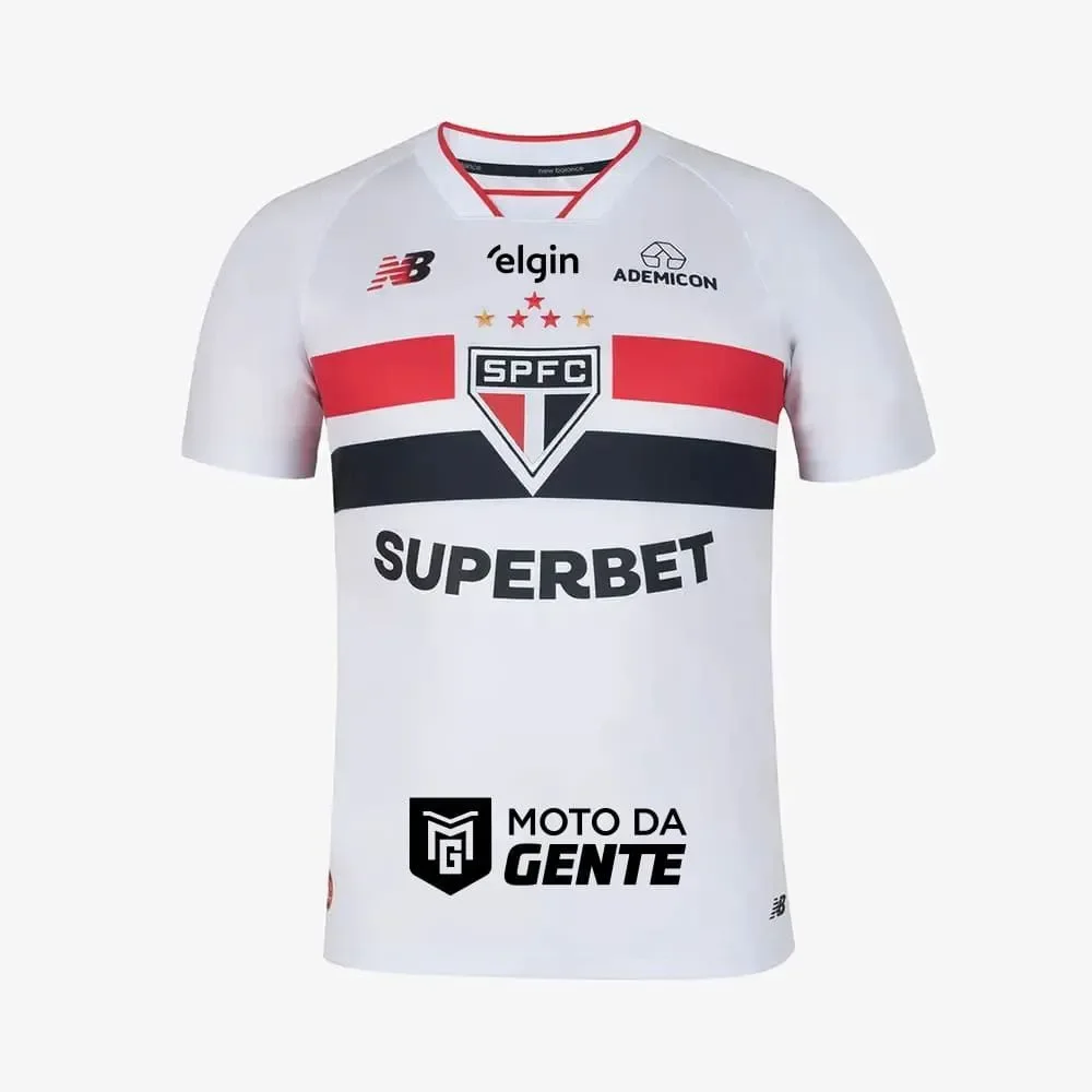 Camisa São Paulo I New Balance 26/27 Torcedor C/Patrocínio Branca