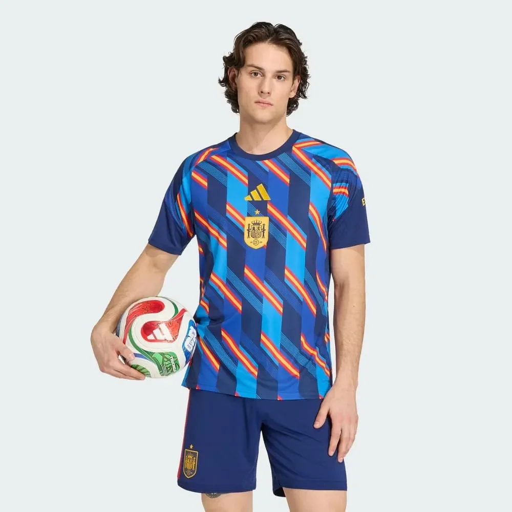 Camisa Espanha Pré Jogo Adidas 2026 Azul