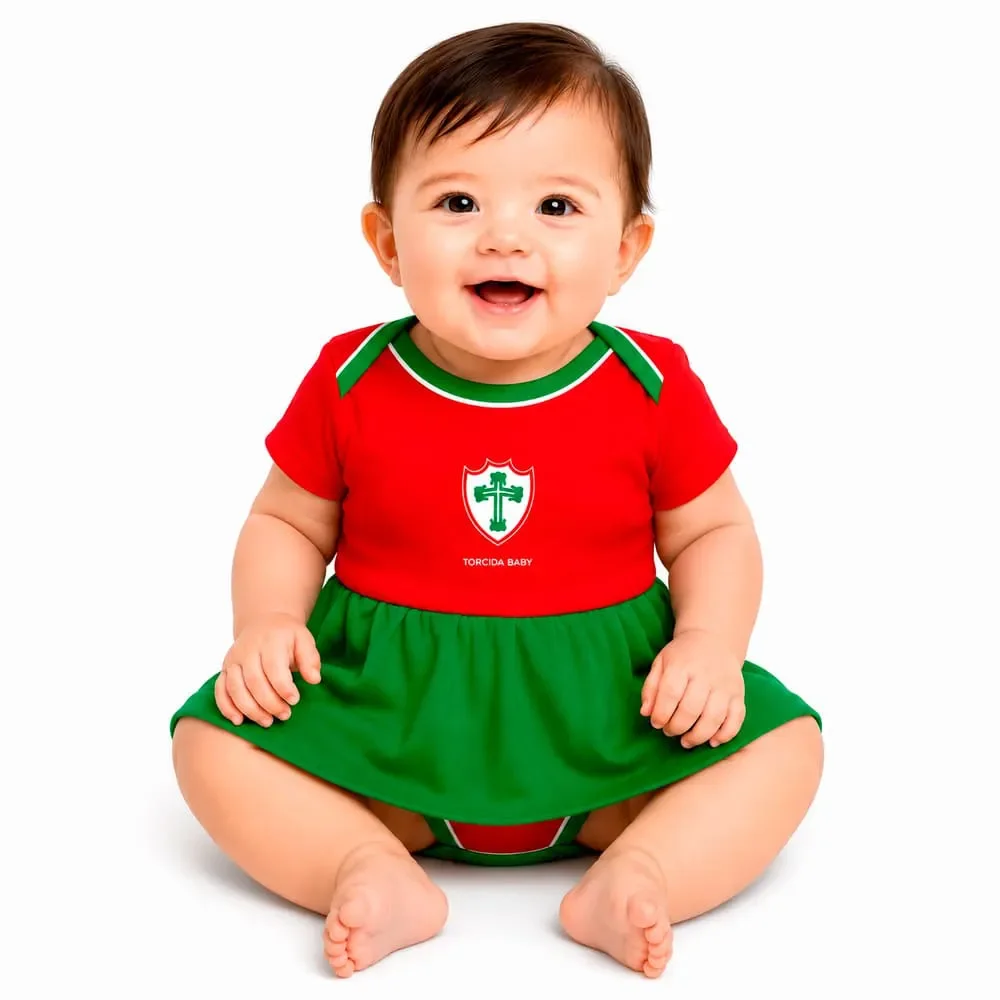 Vestido Body Portuguesa Torcida Baby Vermelho/Verde