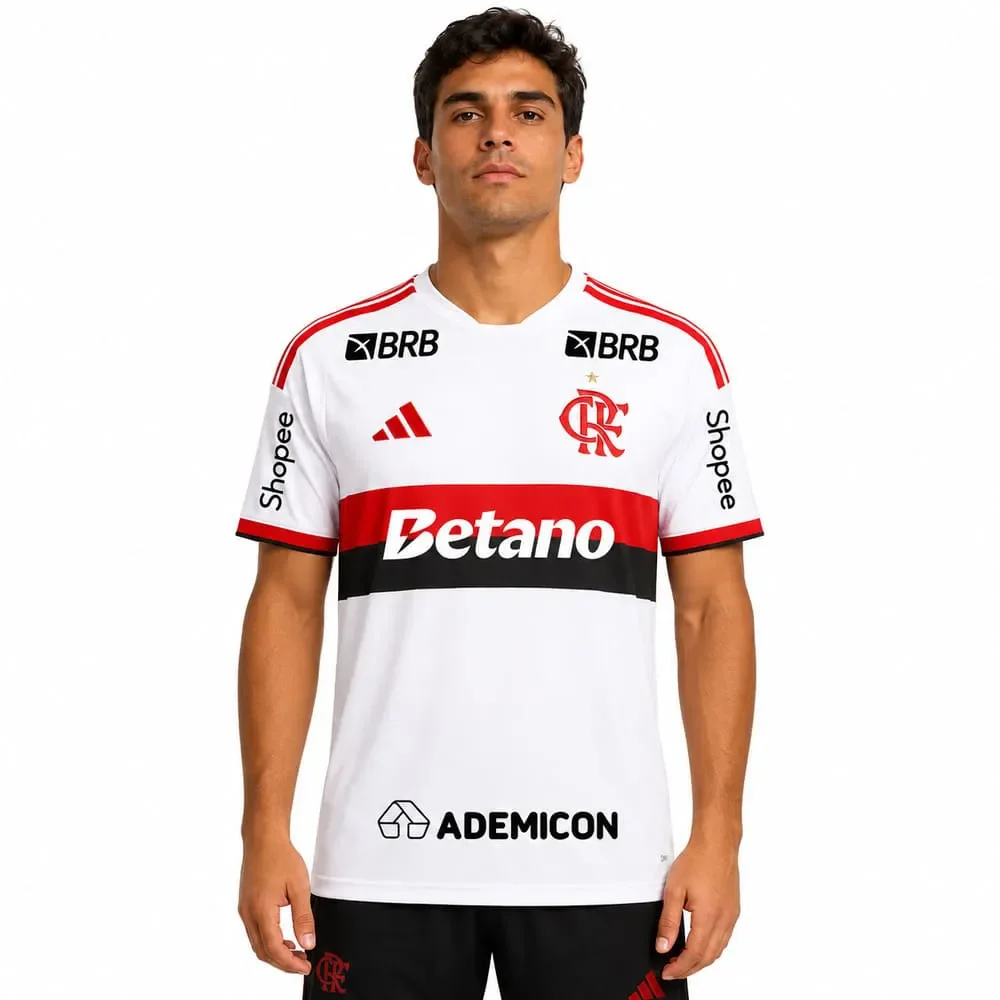 Camisa Flamengo II Adidas 26/27 Torcedor C/Patrocínio Branco