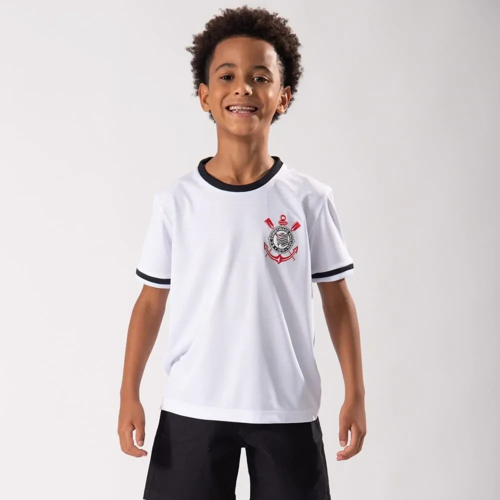 Camiseta Corinthians Lumina Infantil Branca