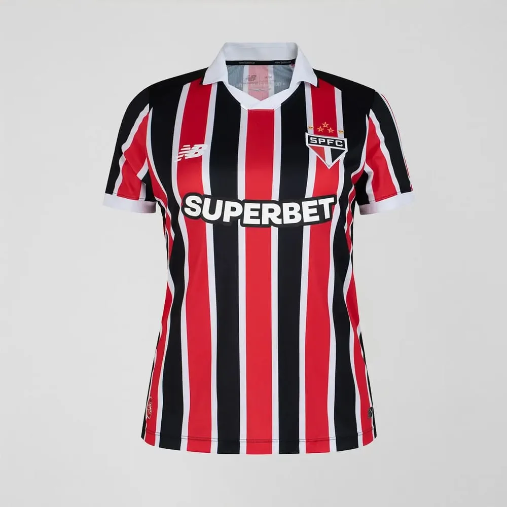 Camisa São Paulo II New Balance 26/27 Feminina Listrada