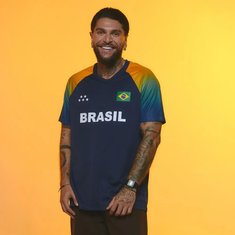 Camiseta Brasil Amazônica Marinho
