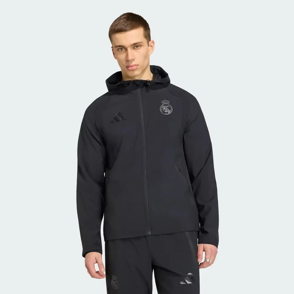 Corta Vento Real Madrid Viagem Adidas 2026 Preto