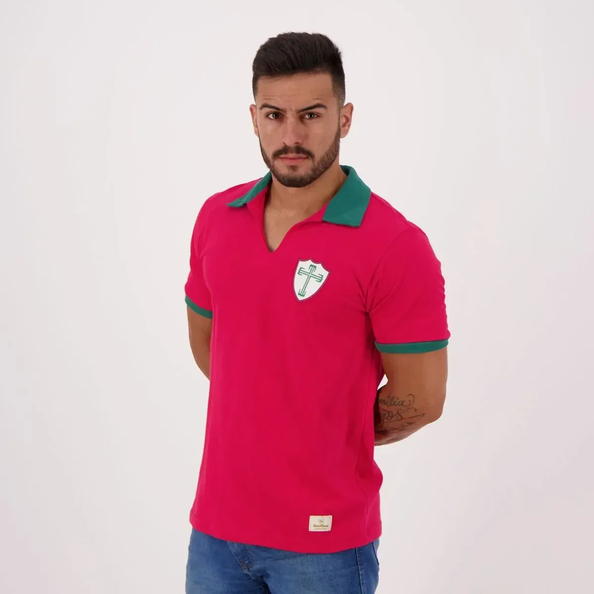 Camiseta Portuguesa 1955 Retrô Mania Vermelho/Verde